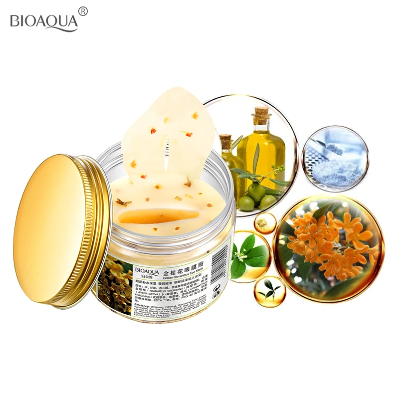 80 шт./бутылка BIOAQUA Gold осмотическая маска для глаз женщин коллагеновый гель