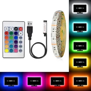 Гибкая светодиодная лента SMD2835 RGB с регулируемой яркостью, водонепроницаемая светодиодная лента с USB, IP20, IP65, 5 в светодиодный ная лента, белыйтеплый белый цвет
