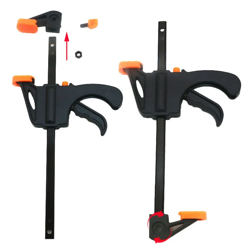 New 4\6\12\18 Inch Quick Ratchet Release Speed Squeeze Wood Working Work Bar Clamp Clip Kit Spreader Gadget Tool DIY Hand