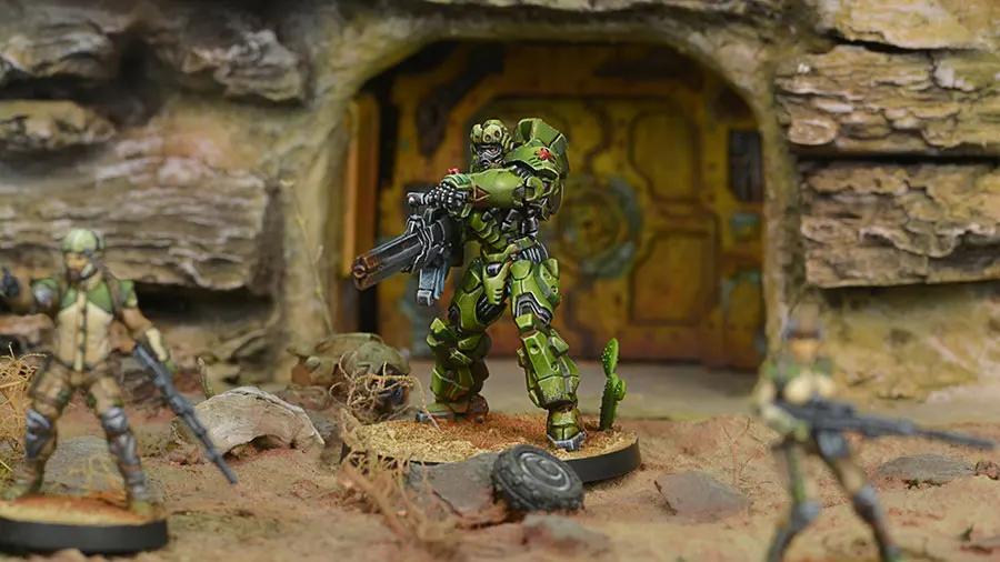 [Loong Way Miniatures] Corvus Belli Infinity 0523 специальная группа сдерживания AZRA IL 32 мм