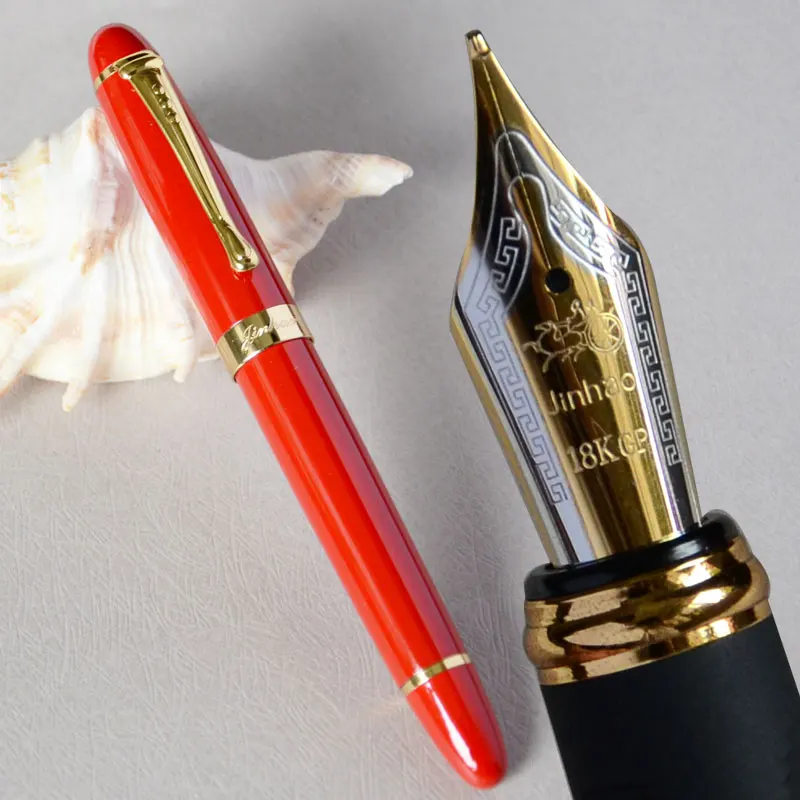 JINHAO X450 фиолетовый и золотой 0,7 мм перо с широким основанием авторучка черный синий красный розовый фиолетовый 22 цвета на выбор - Цвет: Pen as picture show