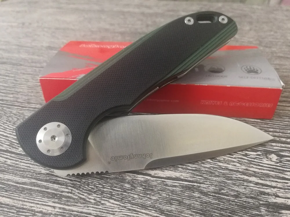 Фирма JohnnyJamie, Persici 1010B, Черная Ручка G10, D2, стальное лезвие, шарикоподшипник, складной нож для выживания, кемпинга, тактические инструменты