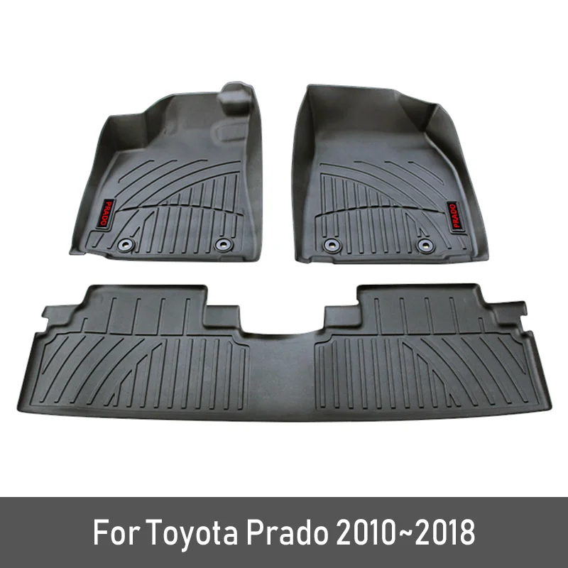 1 SET Atreus 1 комплект TPE автомобильный коврик для ног для Toyota Prado 2010 2011 2012 2013 Стайлинг водонепроницаемый ковер - Название цвета: 1 SET