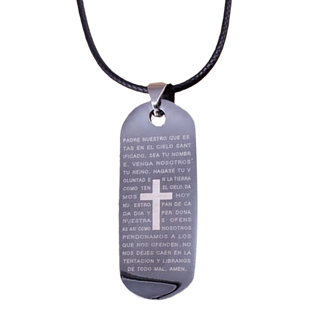 Cross Skateboard Scripture Necklace Alloy Steel Unisex Fashion Creative Pendant Christianity​ Charm | Украшения и аксессуары