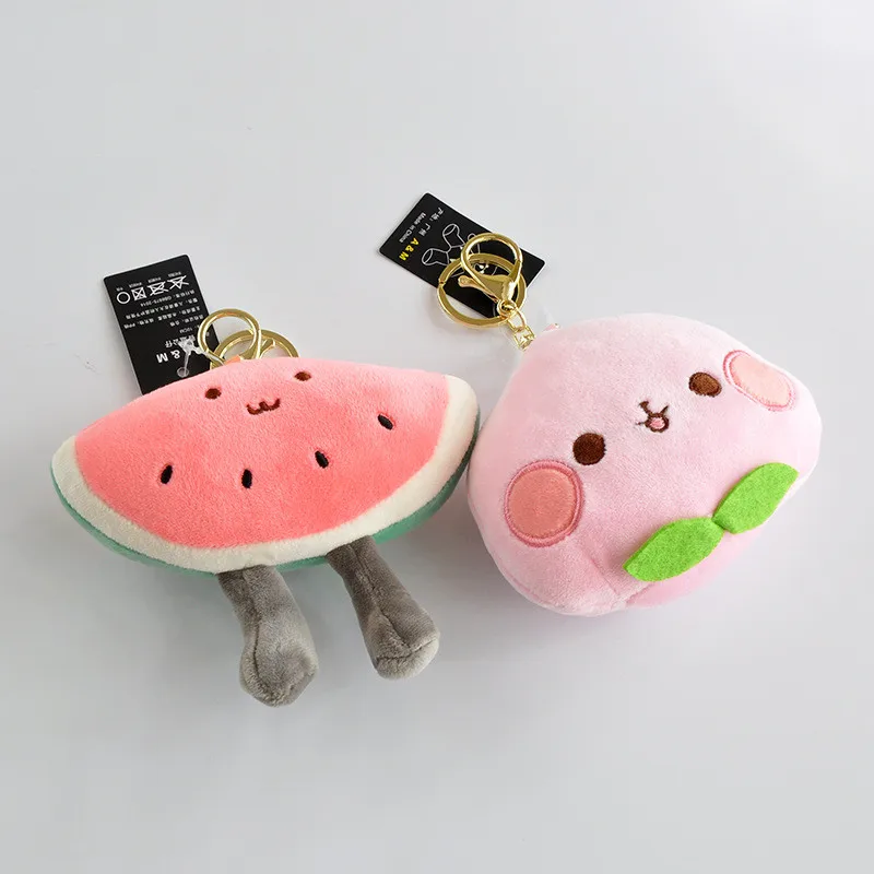 1 шт. милый маленький персик арбуз плюшевый брелок сумка Подвеска Брелок для