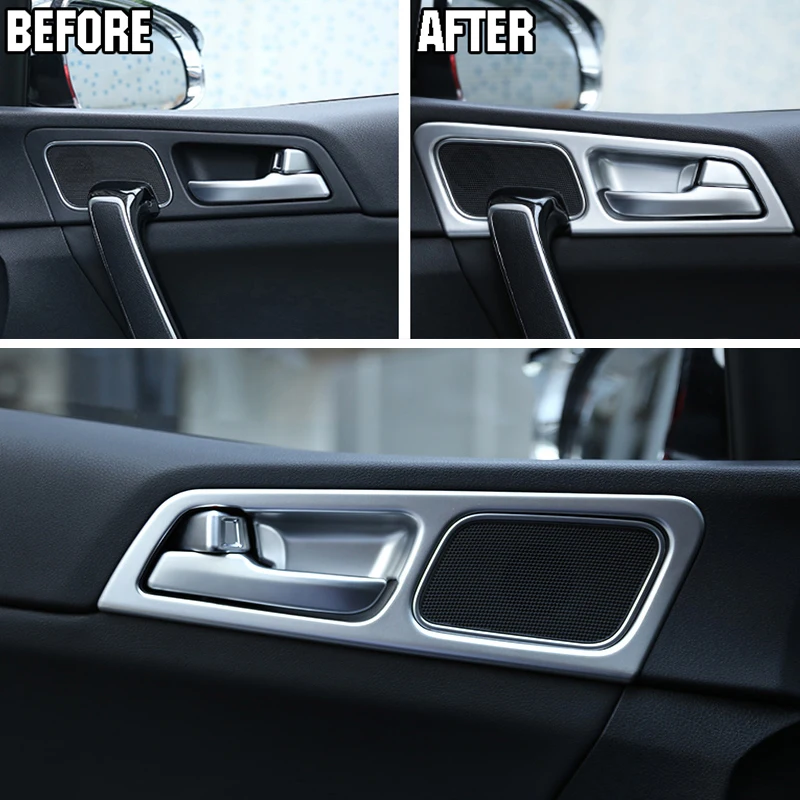 AX стайлинга автомобилей хромированная внутренняя дверная ручка защелка Крышка