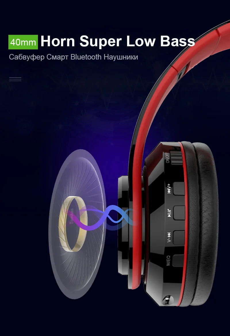 Новинка B7 Bluetooth наушники беспроводные стерео наушники складные низкие басы гарнитура Регулируемые наушники с микрофоном/TF картой