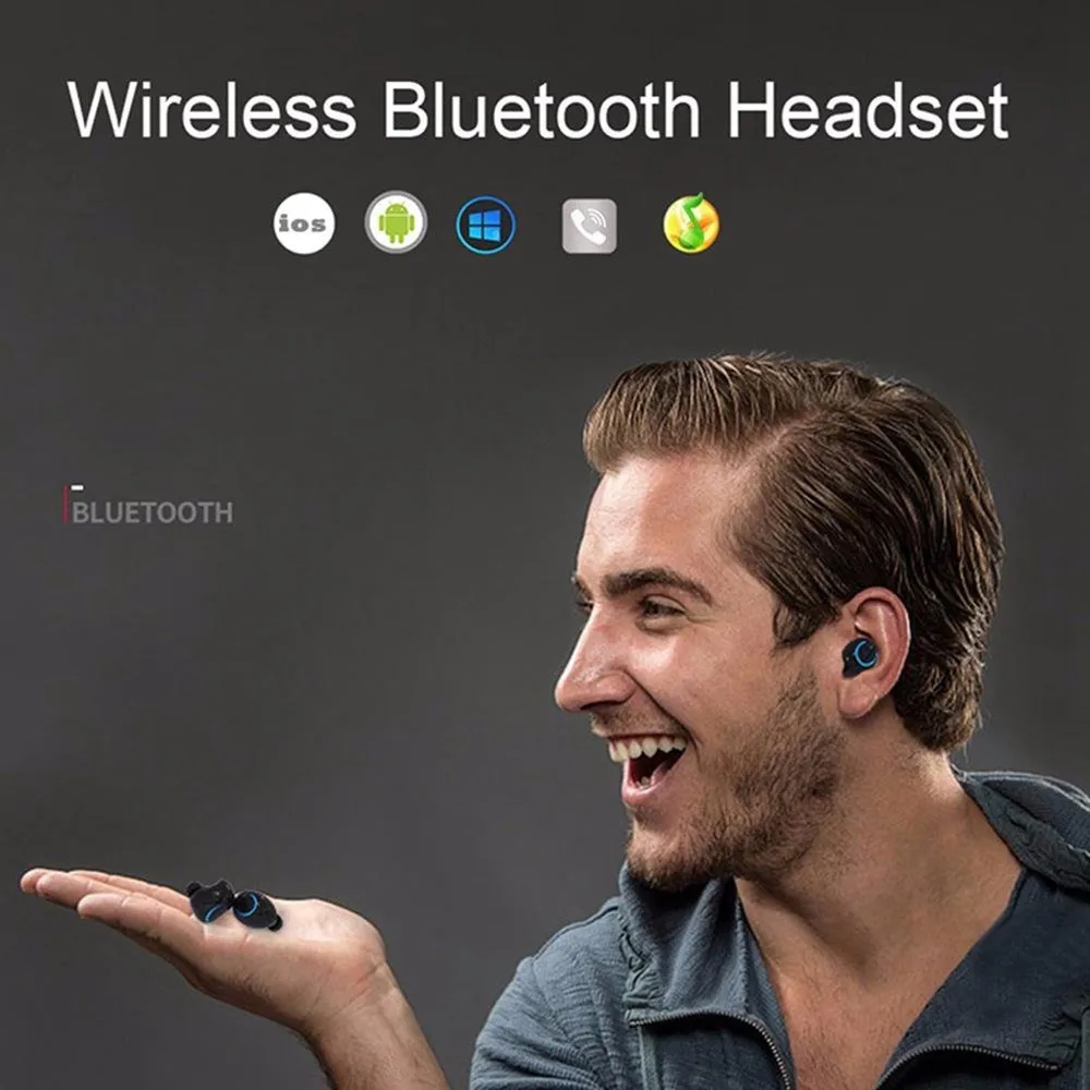 TWS беспроводные Bluetooth наушники с шумоизоляцией спортивные вкладыши для