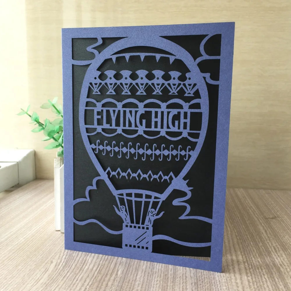 50 шт./лот Роскошные огненные воздушные шары Пригласительные открытки для