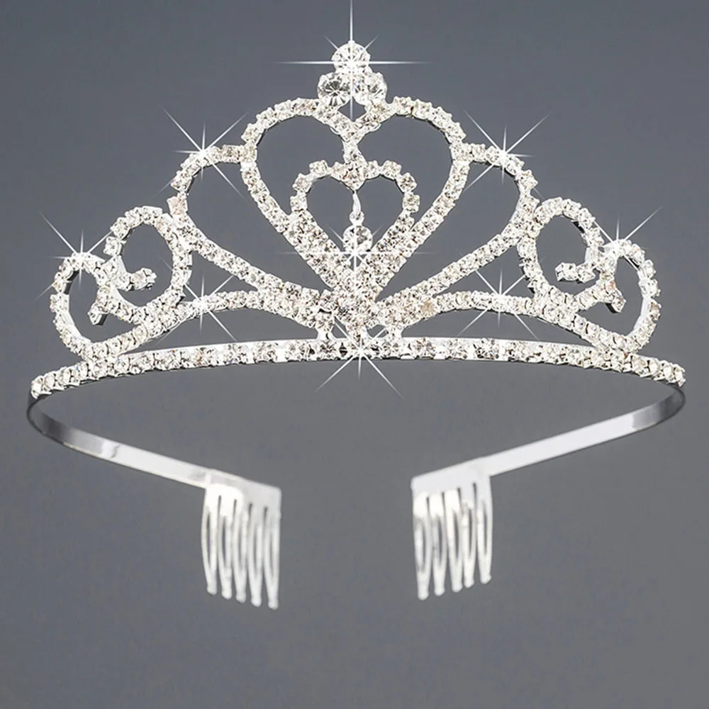 Роскошный свадебный Кристальные тиары и короны принцессы queen Pageant тиара для выпускного вечера Свадебный ободок аксессуары для волос