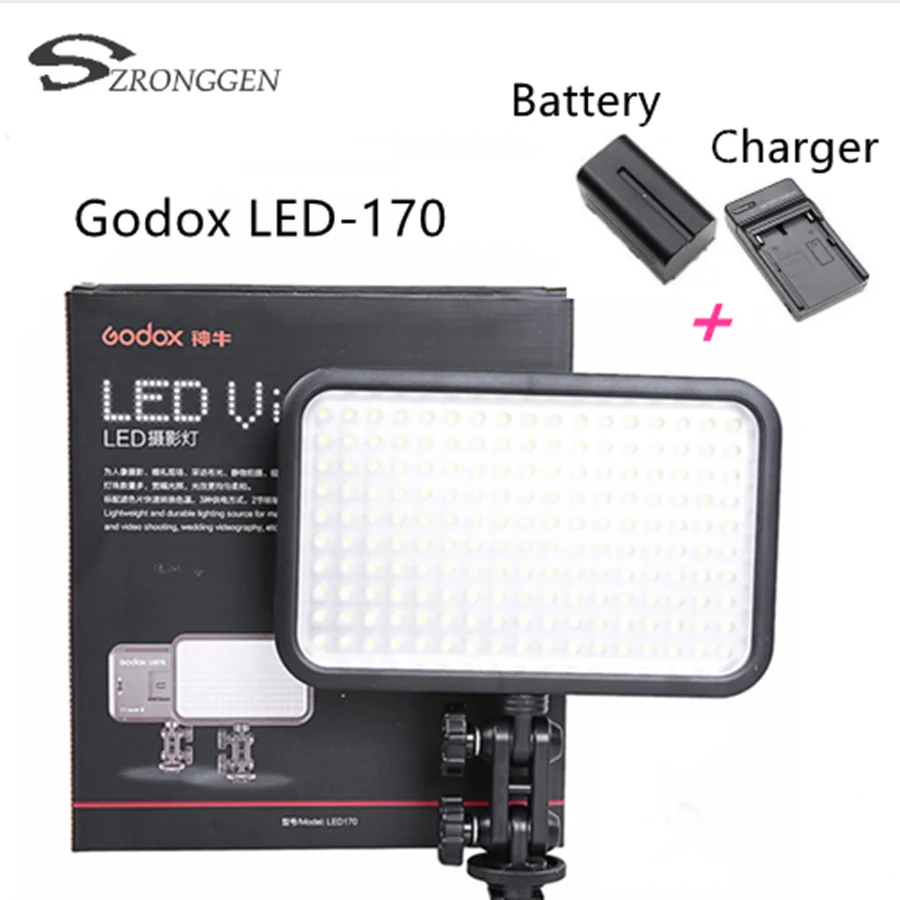 Видеолампа Godox LED170 для Nikon Canon Pentax Свадебная видеосъемка фото журналистская +