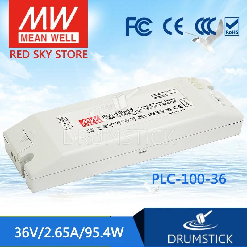 Meanwell PLC 100 36 В 2.65A meanwell 95 4 Вт Один выход импульсный источник питания|switch power|switching power