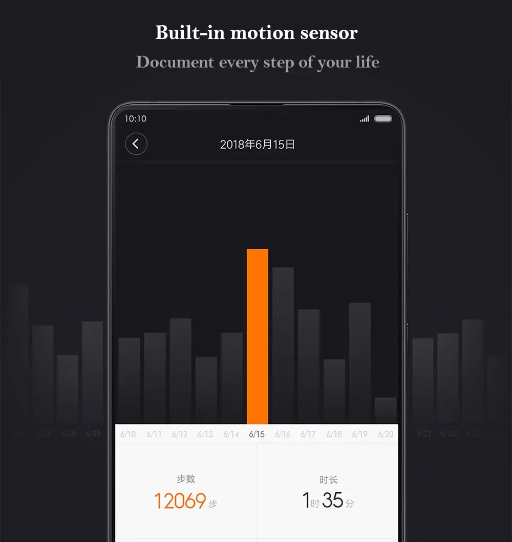 Xiaomi Youpin двойной циферблат Автоматическая калибровка зарядка шаг Смарт водонепроницаемые кварцевые часы