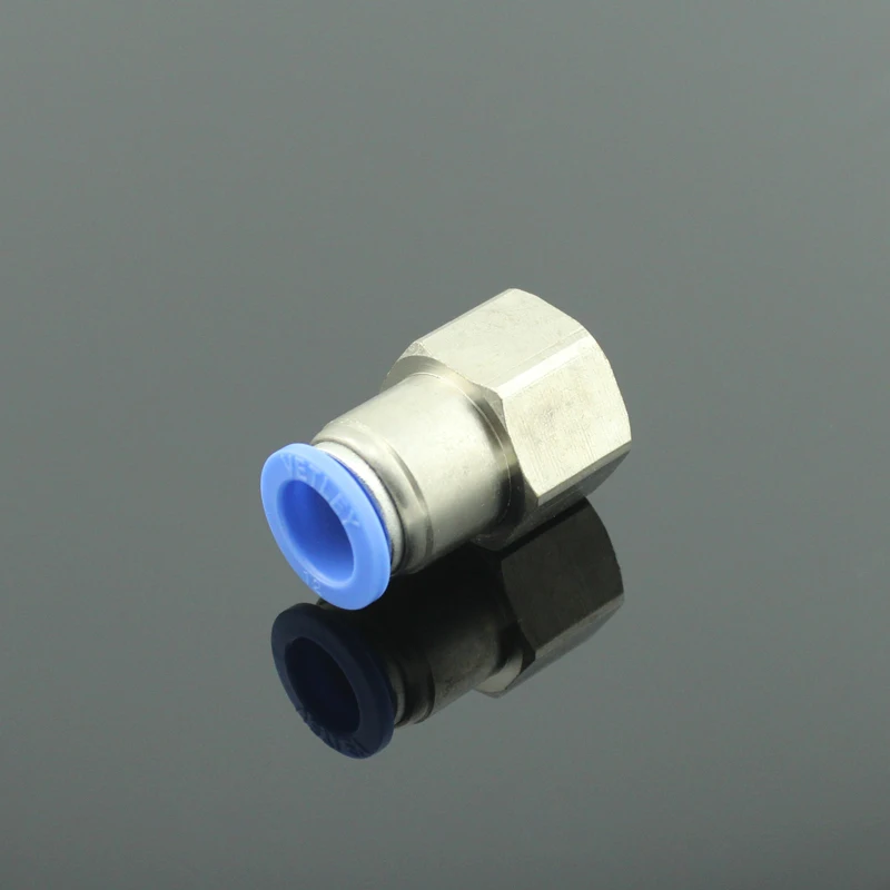 

PCF Female Connector BSPT thread brass nickel-plated quick one touch fittings vetley pneumatic high quality air fittings