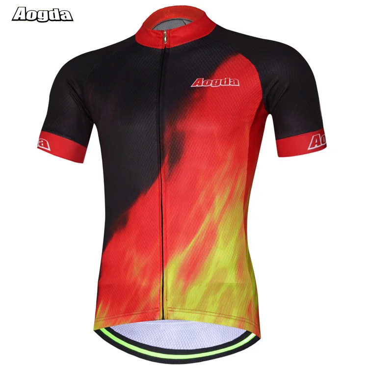 2017 Men's MTB cycling jersey short sleeve and bib shorts set/ Summer clothing/ Pro team bicycle racing clothes fire | Спорт и