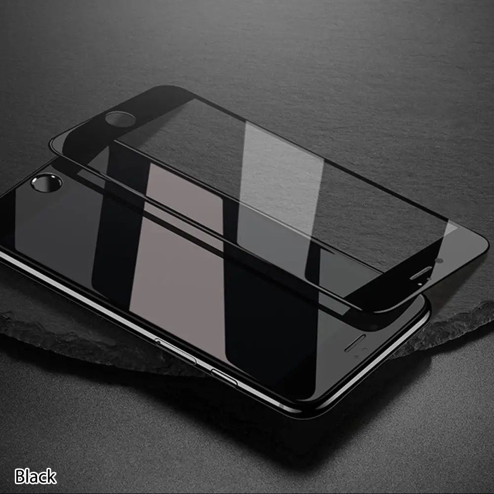 Полноэкранное Защитное стекло для iPhone 8 7 Plus X 5D изогнутое закаленное 6 6s защитная