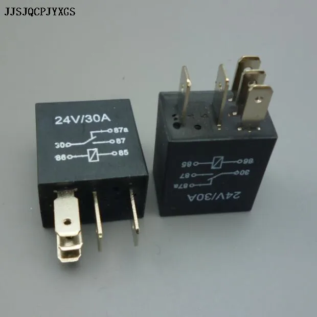 Автомобильное реле JJSJQCPJYXGS (24 В 30 А 5 контактов) 24 контактов А|relay electronic|relay 30arelay rating |