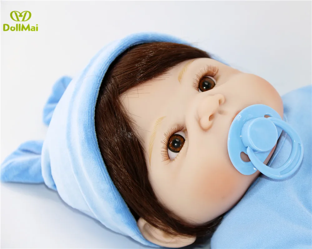 Реалистичные полноразмерные силиконовые куклы реборны 23 дюйма 55 см модные