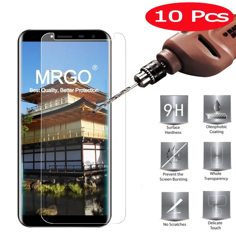 MRGO 10 шт. закаленное Стекло для Oukitel C8 телефон Экран защитная пленка 9 H Защитная