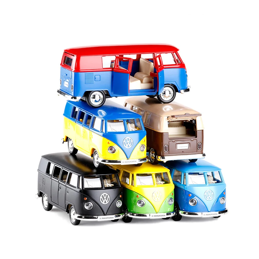 R city 1:36 VW T1Transporter игрушечный автобус транспортные средства сплав оттягивает назад