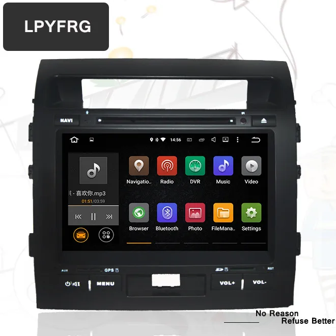 Автомобильный DVD-плеер 4 Гб ОЗУ Восьмиядерный android 10 0 для Toyota Land Cruiser LC200 2008-2013 GPS Navi