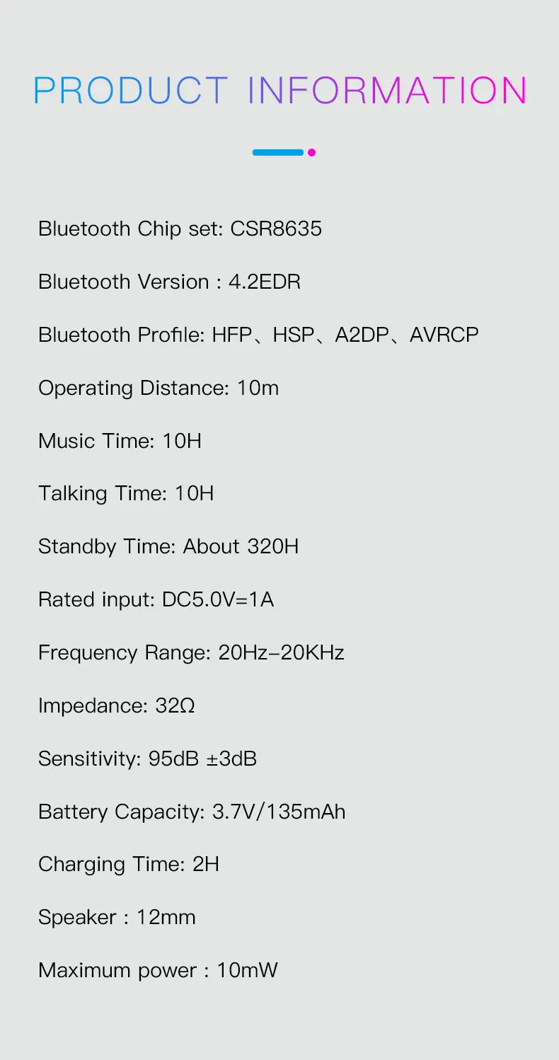 Bluetooth беспроводной наушник улучшенный V4.2 CSR чип Шейная гарнитура CVC