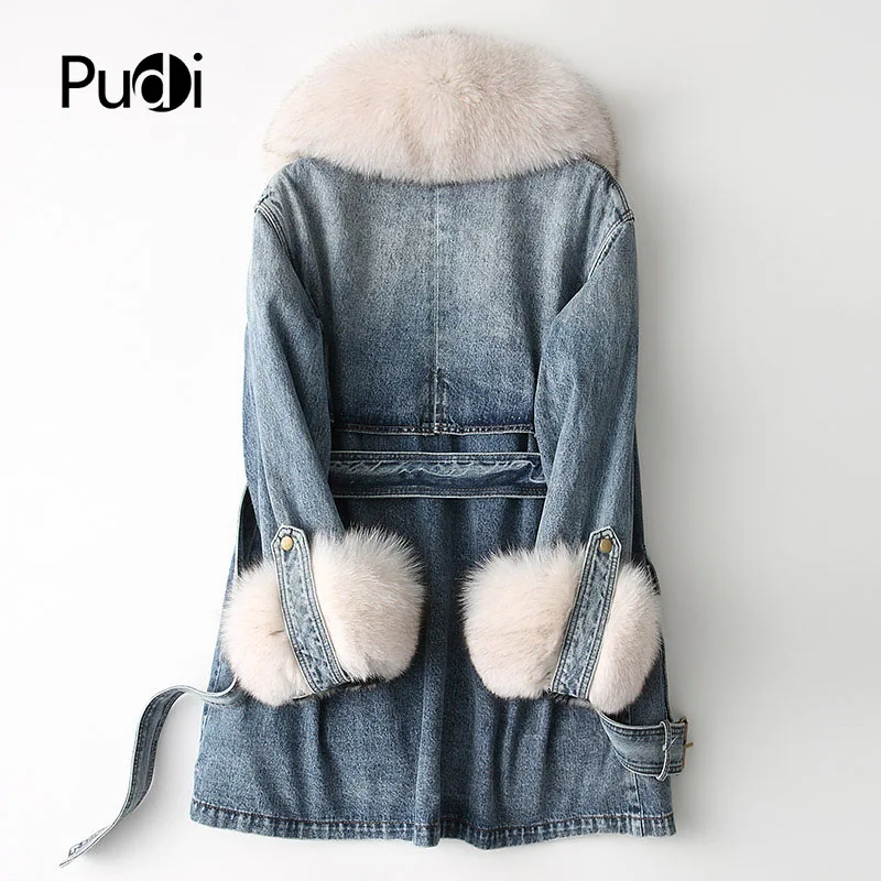 PUDI A68667, женская зимняя хлопковая парка, пальто, теплая куртка, для девочек, мех ягненка, подкладка из лисьего меха, пальто, женская длинная куртка, пальто