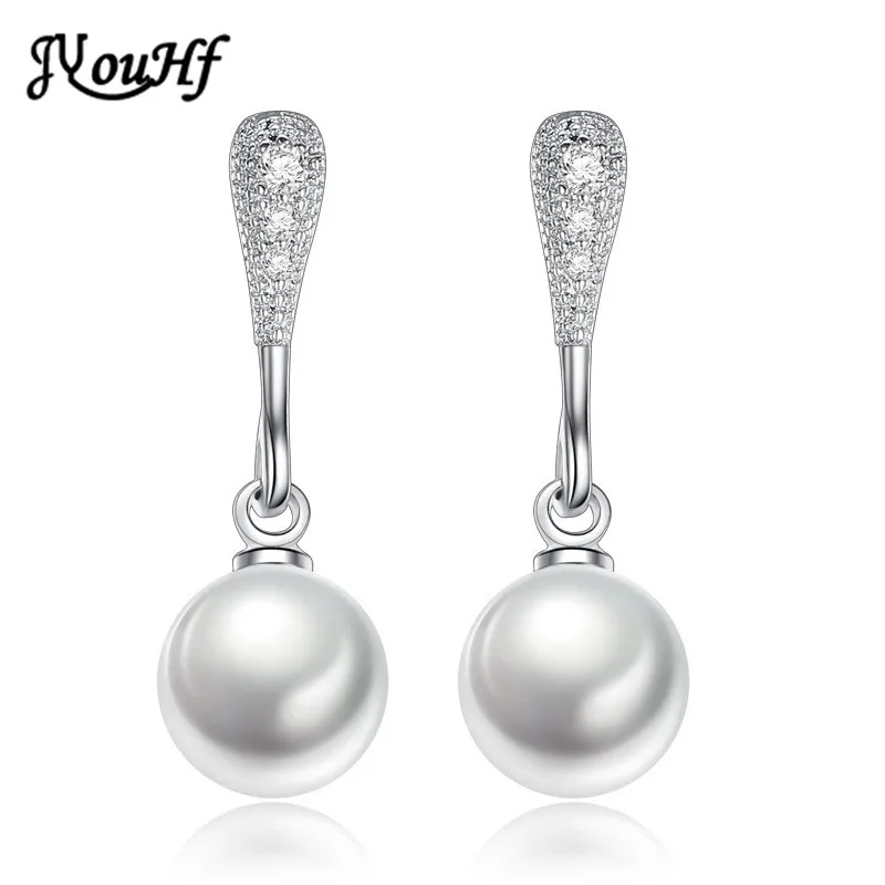 JYouHF новые модные 8 мм жемчужные серьги для женщин Bijoux женские классические