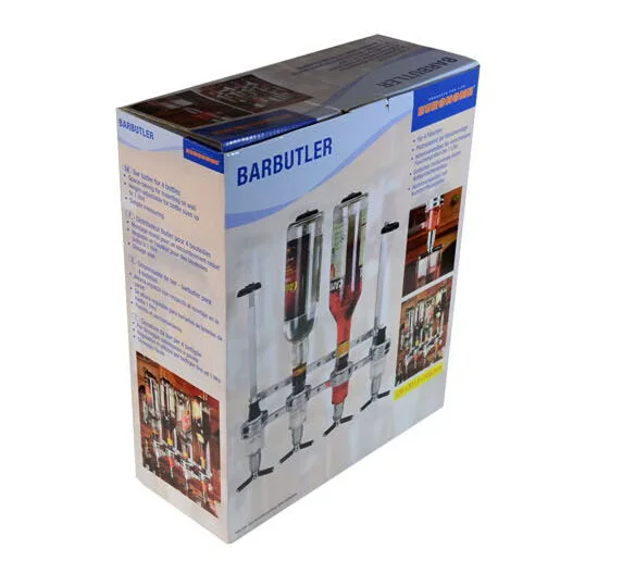 Диспенсер для ликера бар дворецкий 4 головки настенный держатель бутылок вина