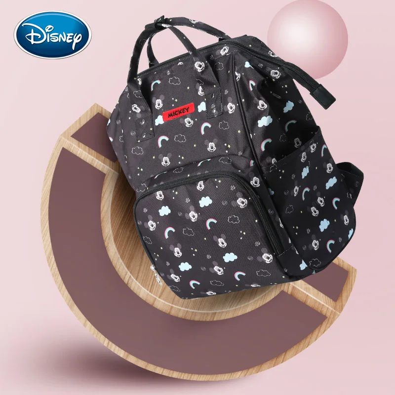 Дисней Розовый подгузник рюкзак Детская сумка Мода сумки большой организатор