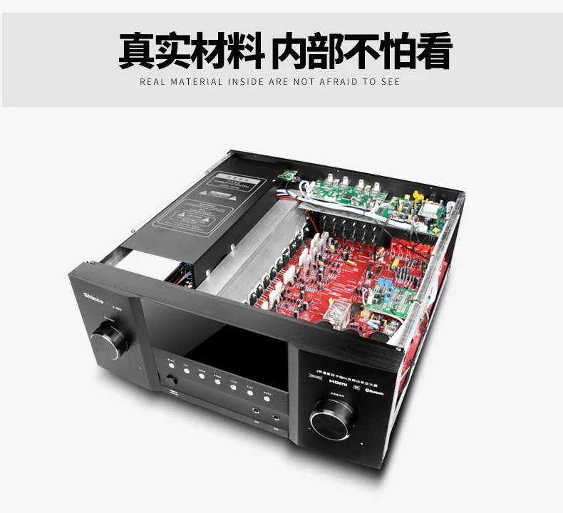 Shin-co X800 Профессиональный домашний кинотеатр усилитель мощности, bluetooth 5,1 канальный 900 Вт 4 K/3D аудио усилитель мощности