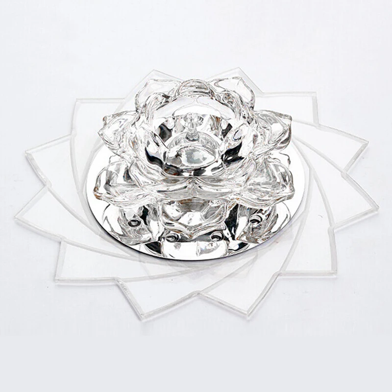 5 Вт светодиодный Кристалл Потолочные светильники цветок лотоса на застежке для