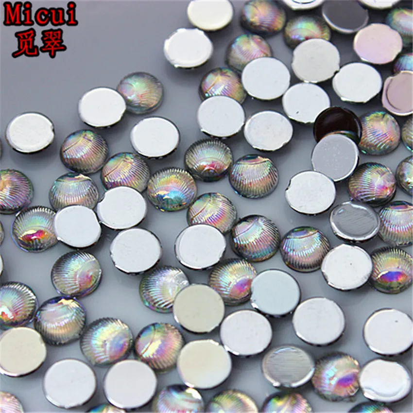 Micui 100pcs 6mm Colorful Round Acryl Non Hot Fix Rhinestones Crystal Nail Art For Appliques Wedding DIY Craft MC49 | Дом и сад