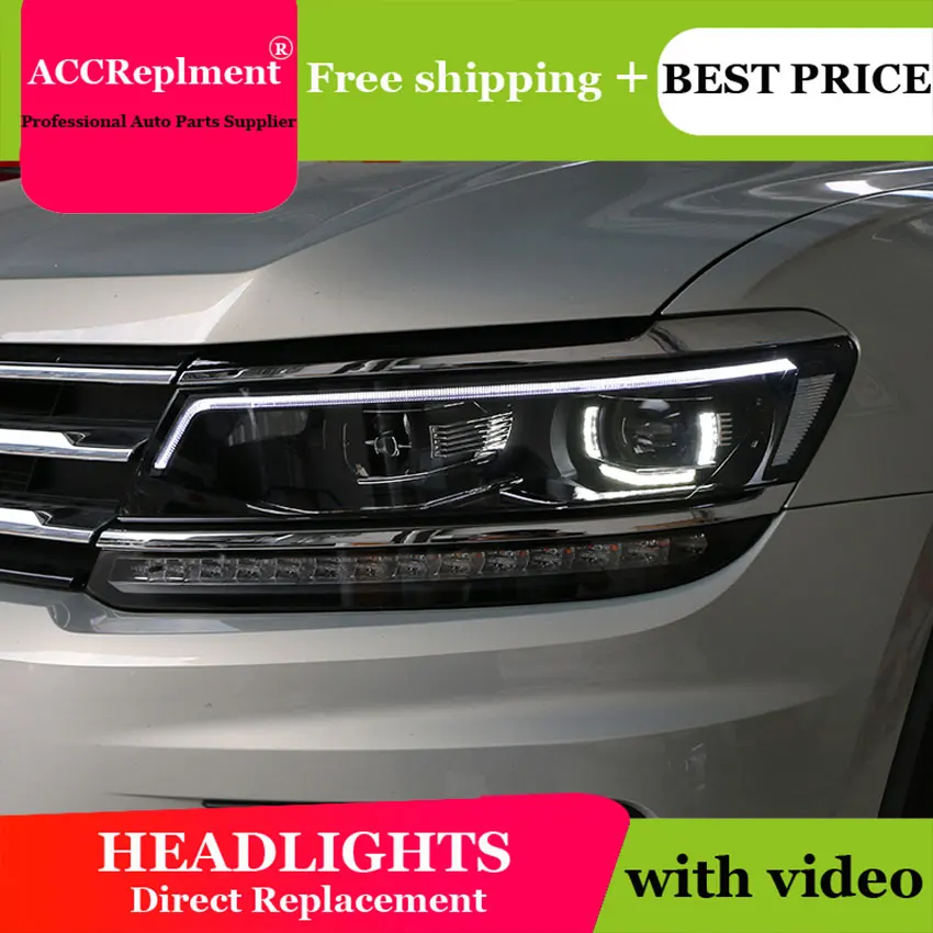 Авто PRO 2018 для vw tiguan фары автомобиля Стайлинг Q5 bi xenon объектив СВЕТОДИОДНЫЙ