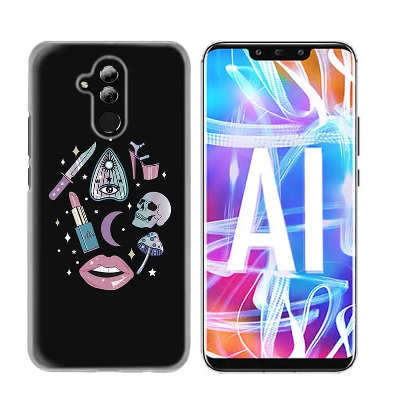 Чехол для huawei Honor P20 mate 20 10 P10 P9 P8 8X9 Lite P Smart+ Plus Nova 3i прозрачный девчачий пастельный готический