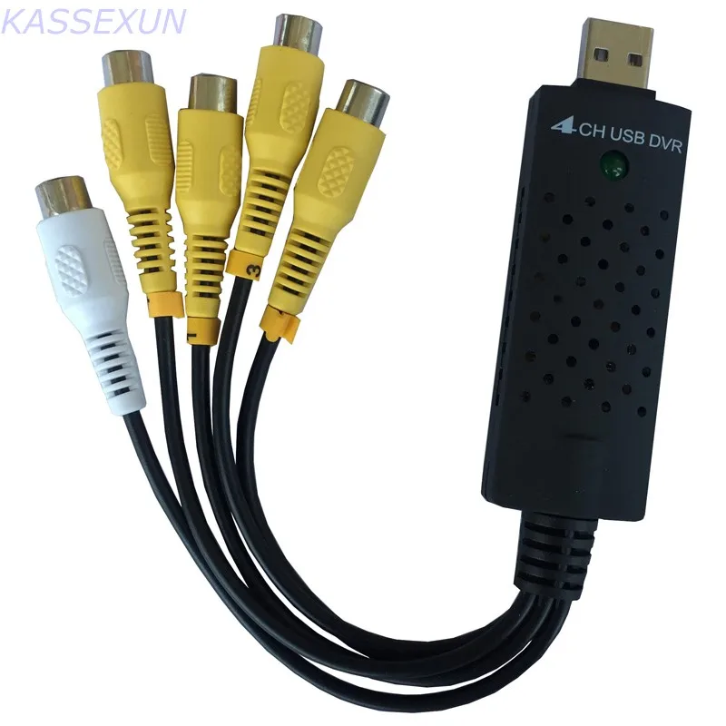 Видеозахват usb 4 CH 25fps/4 ch преобразователь аналоговый в цифровой для компьютера