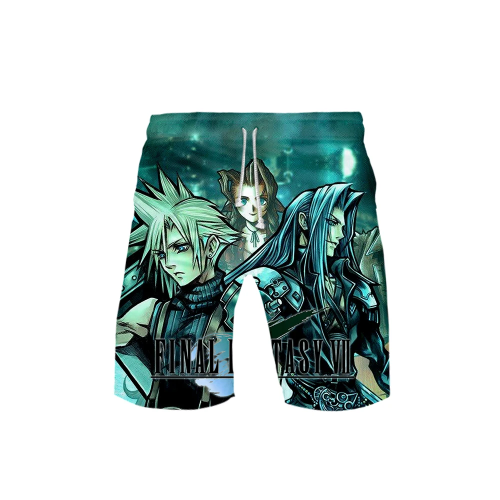 Final Fantasy VII повседневные мужские шорты детские пляжные с 3D принтом FF7 хит продаж