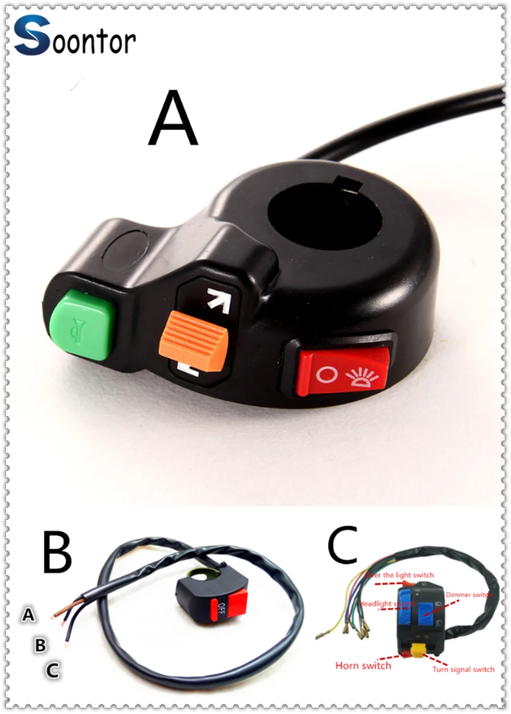 УНИВЕРСАЛЬНЫЙ МОТОЦИКЛ Переключатель звуковой сигнал поворота на