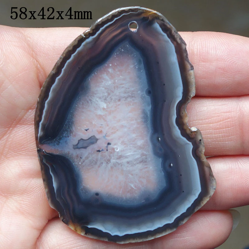10PCS Free Shipping Slice Crystal Agates Stone Necklace Pendant Jewelry 47-65mm | Украшения и аксессуары