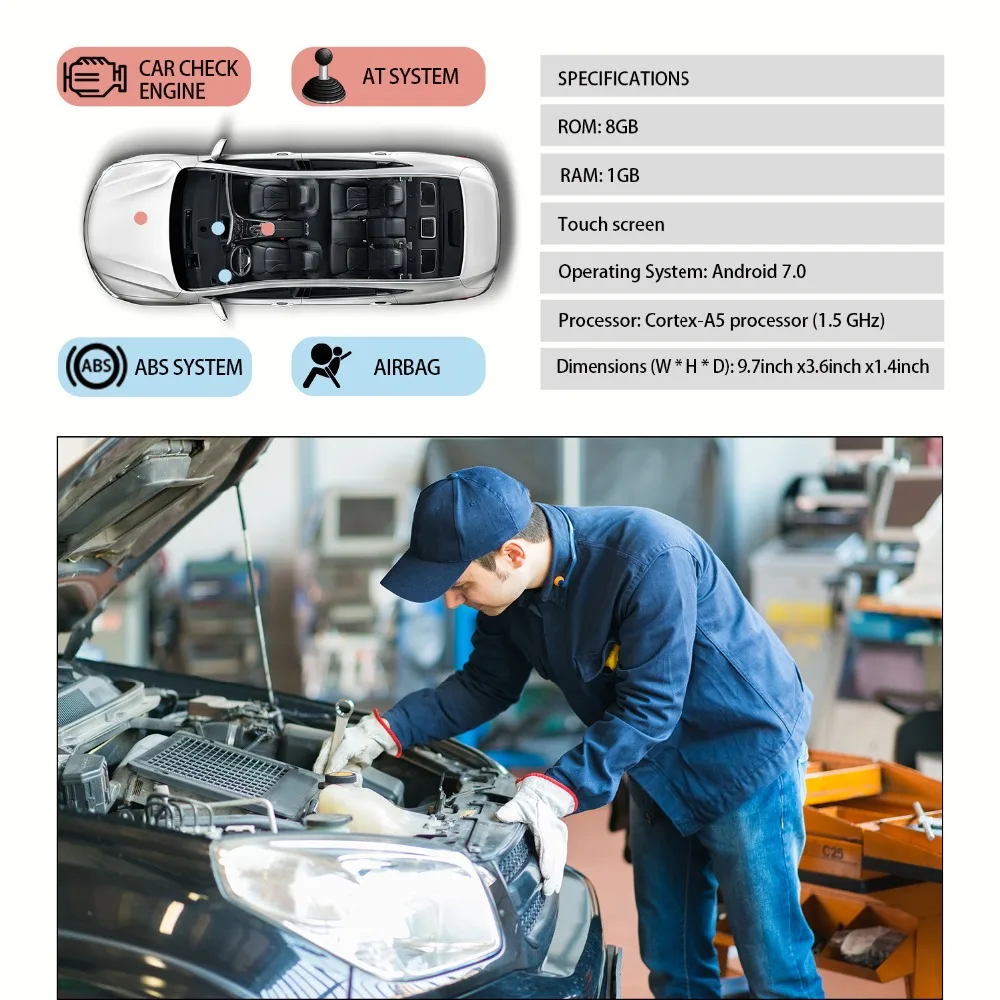Запуск X431 CRP423 OBD2 считыватель кодов Сканер Поддержка двигателя/ABS/подушки