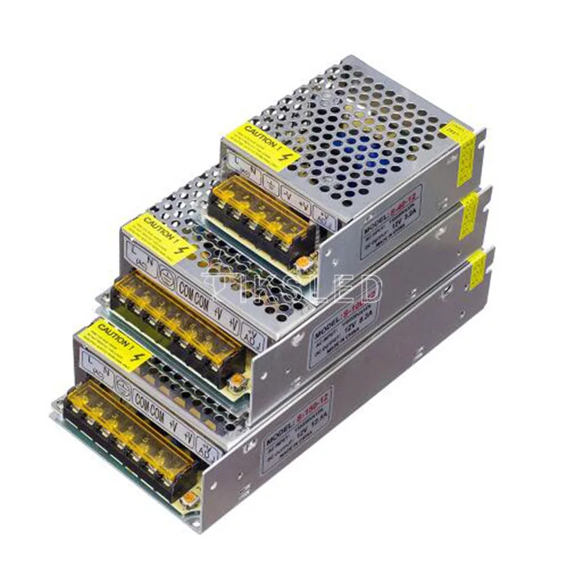 Источник питания постоянного тока 5A 10A 15A 20A 30A 40A 12 В 50A 600 Вт светодиодный трансформатор AC110V 220V to12v DC адаптер питания для ленточной лампы