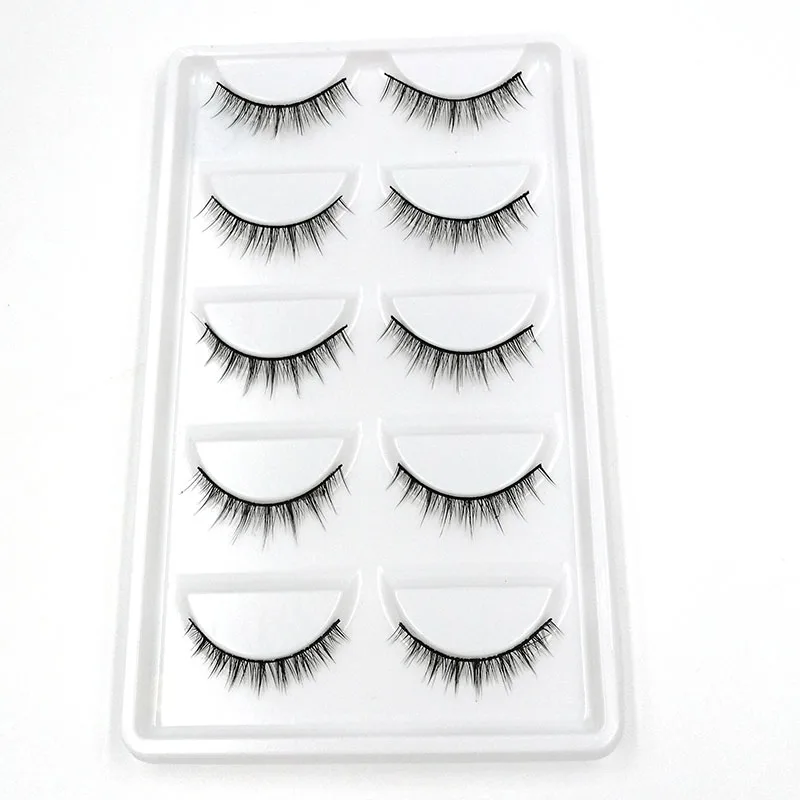 

5 Pairs False Eyelashes Natural Crisscross False Eyelashes Soft eyelashes Eye Makeup Tools
