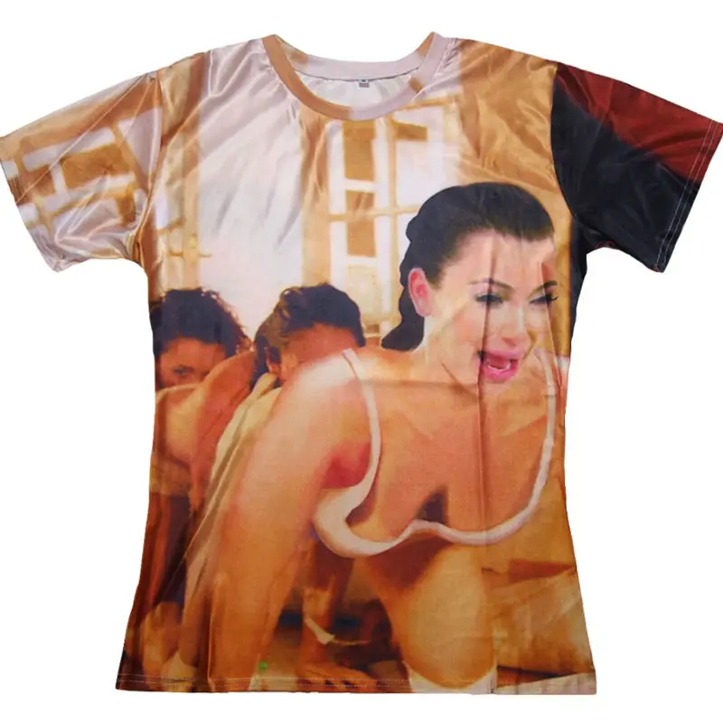 Забавные футболки с 3D-принтом Женская мода Ким Кардашьян человека Цельсия