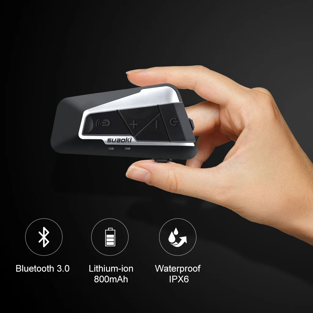 Suaoki t9s 1200 м мотоциклетный шлем Интерком домофонных мотоцикл Bluetooth гарнитуры