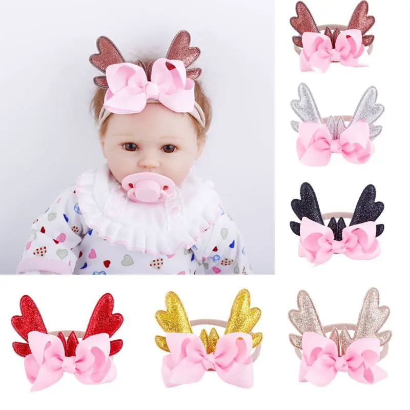 Fashion Cute Christmas Kids Children Headbands Infant Baby Girls Boys Antlers Headwear Party Deer Fower Toddler Hair band | Детская