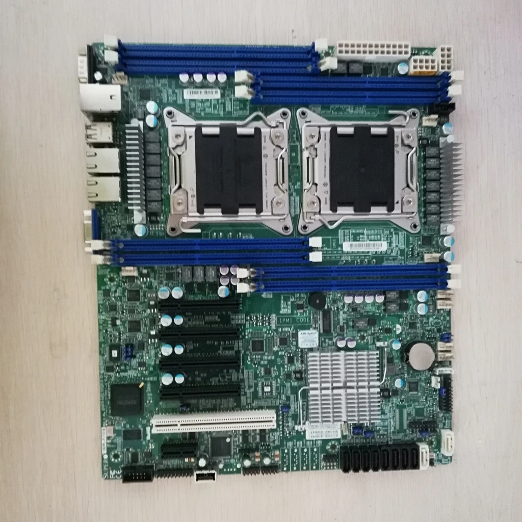 Б/у оригинальная двухсерверная плата C602 2011pin поддержка E5 2600 V2 серия DDR3 2CPU