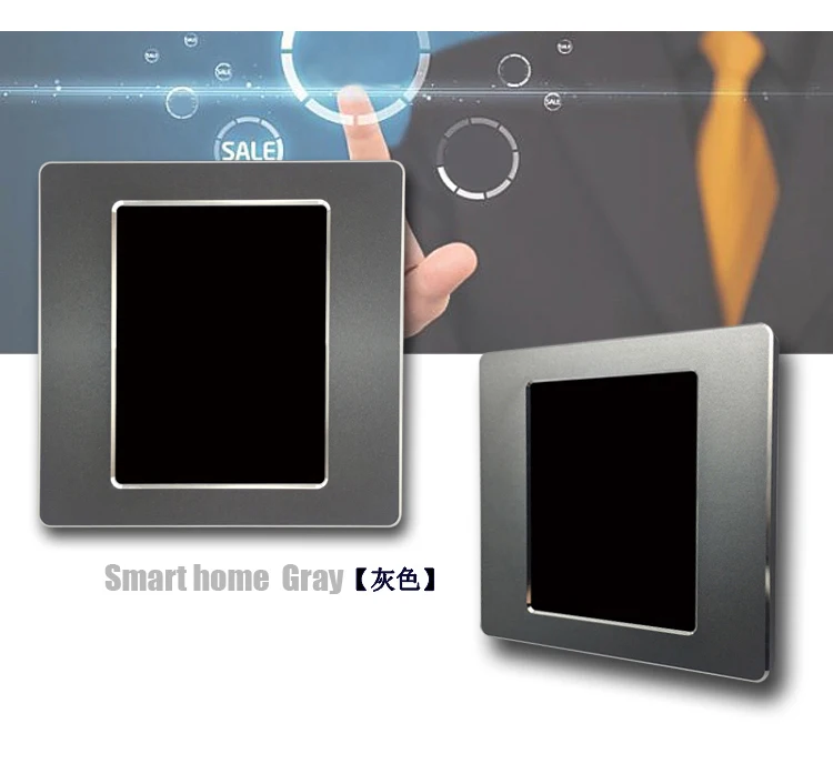 Aluminum alloy Тачпад 86*86 сенсорный экран 3,2 дюймов TFT цветной UI дизайн для умного дома светодиодный светильник Диммер релейный модуль RS485 для CRESTRON AMX - Цвет: Aluminum alloy