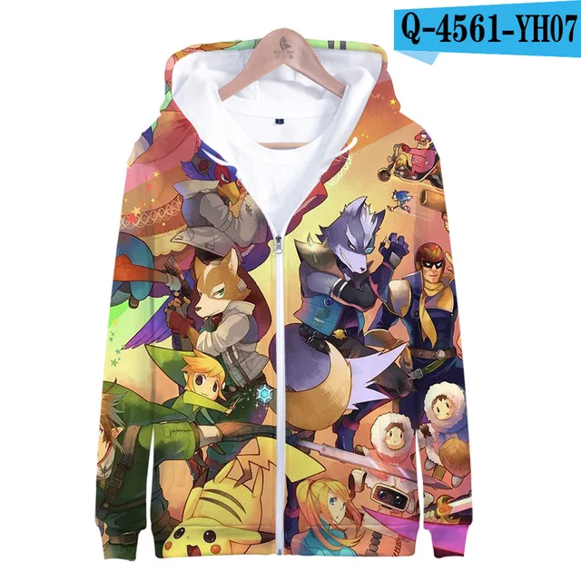 3dLL-389 Супер Марио Bros. 3D Толстовка с капюшоном, флисовая толстовка Super Smash Bros, толстовки Harajuku, мужской спортивный костюм, хип-хоп куртка на молнии, пальто, одежда - Цвет: 3dLL-389