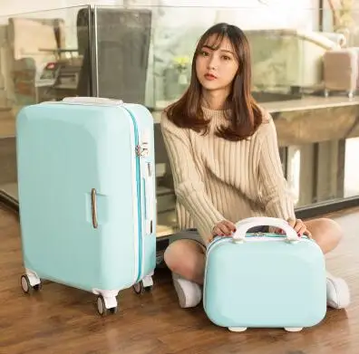 Women Travel Luggage Set Trolley suitcase Cosmetic Suitcase Rolling Bags  On Wheels  Women Wheeled Rolling Luggage Suitcase