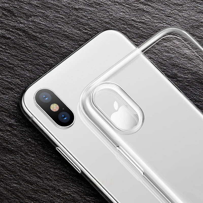 Расширенный Прозрачный чехол для телефона iPhone X Soft задняя В виде ракушки